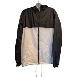 Classic Black and White Men's Windbreaker - S